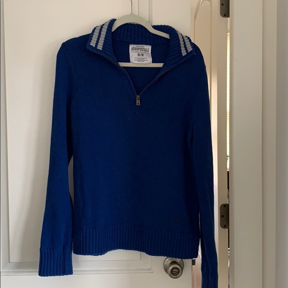 Aeropostale men’s quarter zip royal blue size M